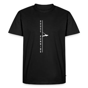 House,running,high-rise,extreme,sport,race,strap - Men's Premium Organic T-Shirt - black - Front - Nico (187cm)