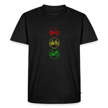 feux de circulation à vélo - T-shirt Premium bio Homme - noir - Devant - Nico (187cm)