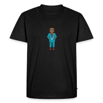 Uskan Gabriel - T-shirt Premium bio Homme - noir - Devant - Nico (187cm)