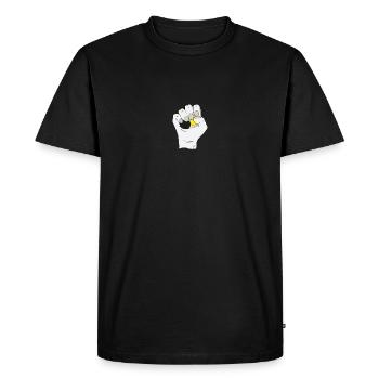 Testicules noir jaune - T-shirt Premium bio Homme - noir - Devant - Nico (187cm)