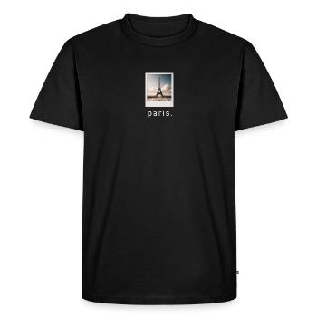 Tour Eiffel Paris Rétro Photo - T-shirt Premium bio Homme - noir - Devant - Nico (187cm)