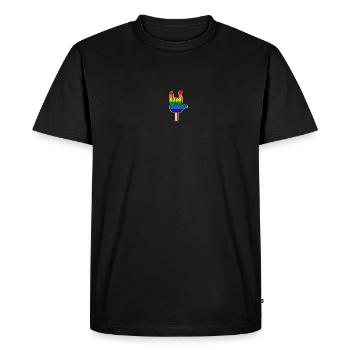 I Love You - Hand / Popsicles - Rainbow - Men's Premium Organic T-Shirt - black - Front - Nico (187cm)
