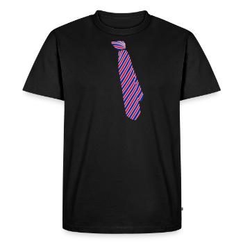 Cravate - T-shirt Premium bio Homme - noir - Devant - Nico (187cm)