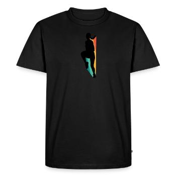 Aerobics Exercise Aerobics - Men's Premium Organic T-Shirt - black - Front - Nico (187cm)