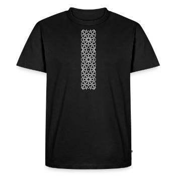 BOHEMIAN wax PATTERN - Men's Premium Organic T-Shirt - black - Front - Nico (187cm)
