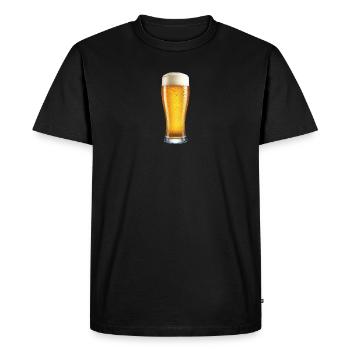 Verre à bière artisanal Design Verre à bière Bière - T-shirt Premium bio Homme - noir - Devant - Nico (187cm)
