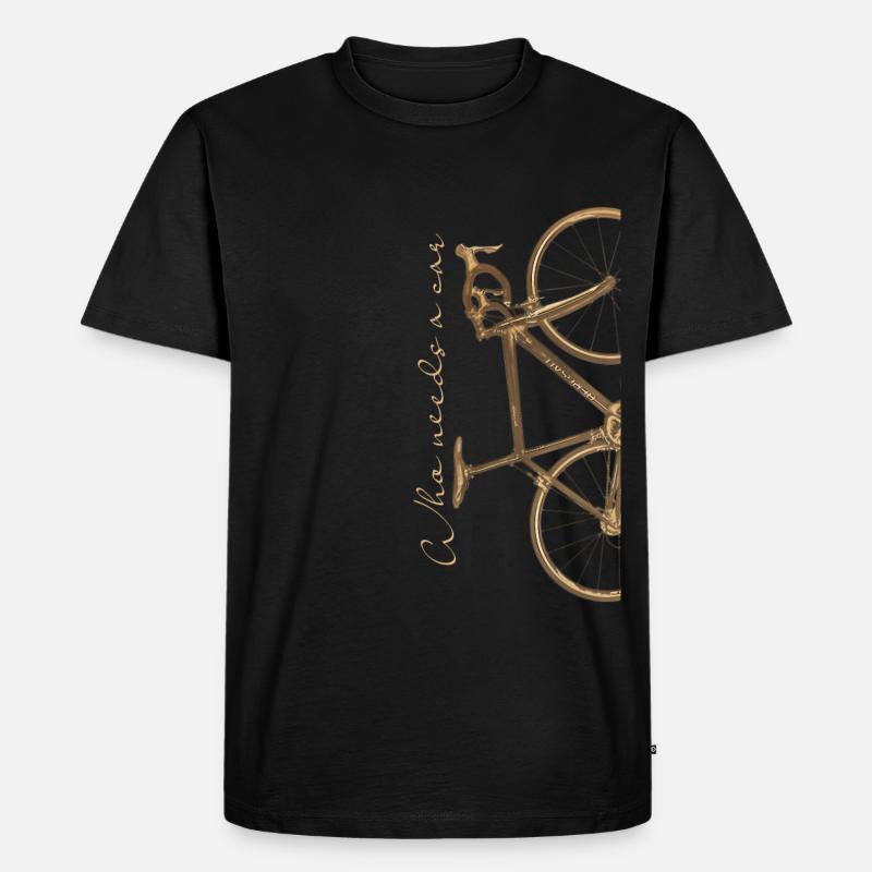 ohne Auto - Männer Premium Bio T-Shirt - Schwarz