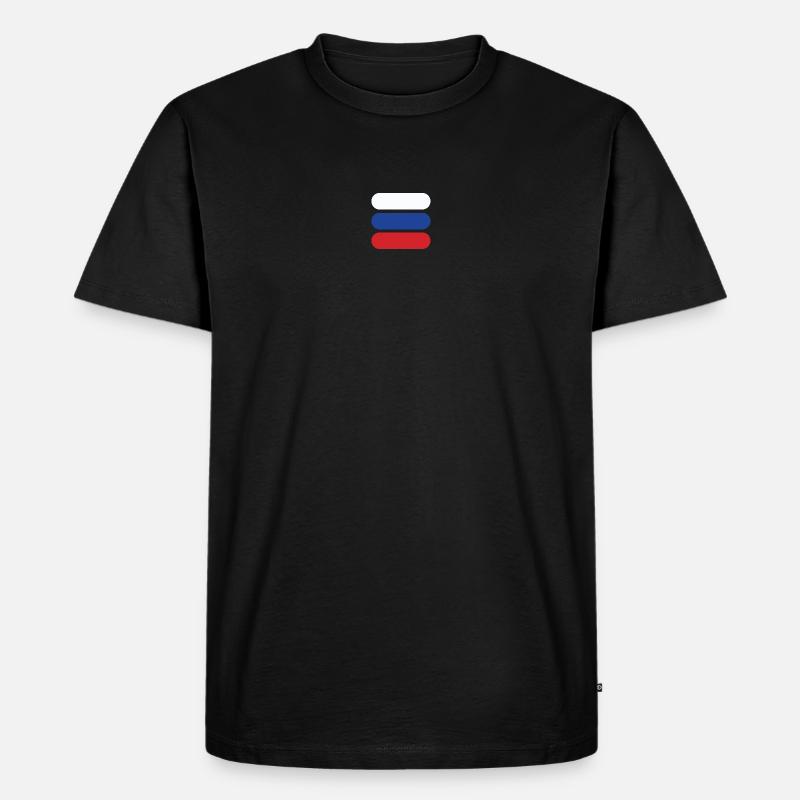 Drapeau de la russie - T-shirt Premium bio Homme - noir