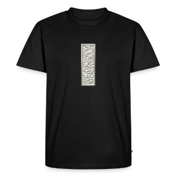 I, lettre, lettre I, initiale, initiale I, monogramme, - T-shirt Premium bio Homme - noir - Devant - Nico (187cm)