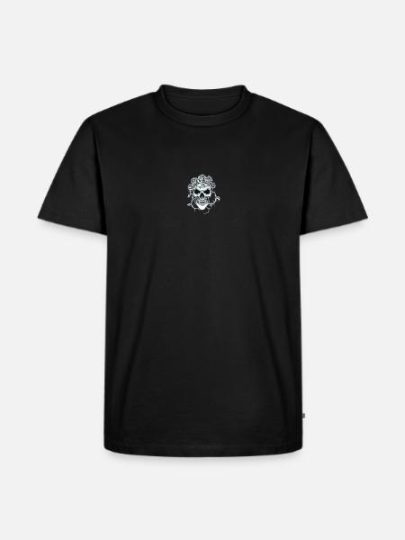 Totenkopf - Männer Premium Bio T-Shirt - Schwarz