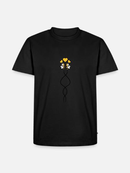 Bees Love - Men's Premium Organic T-Shirt - black