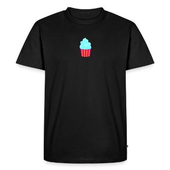 Cream Cream Cup Strips Cyan Summer Cream - Men's Premium Organic T-Shirt - black - Front - Nico (187cm)