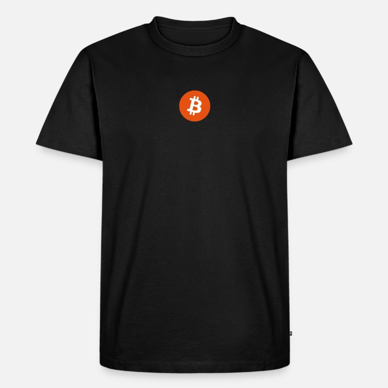 Bitcoin - Männer Premium Bio T-Shirt - Schwarz