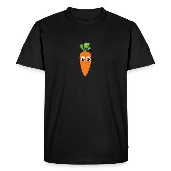 Carotte Carotte Carotte Légumes - T-shirt Premium bio Homme - noir - Devant - Nico (187cm)