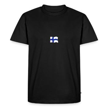 Drapeau de la Finlande - T-shirt Premium bio Homme - noir - Devant - Nico (187cm)