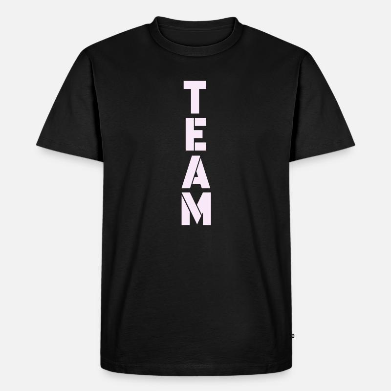 team - Männer Premium Bio T-Shirt - Schwarz