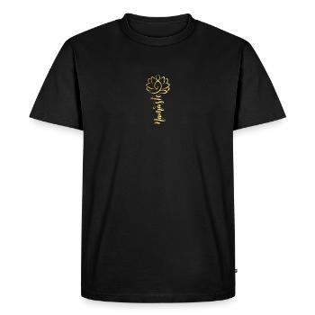 Fleur de Namaste lotos - T-shirt Premium bio Homme - noir - Devant - Nico (187cm)