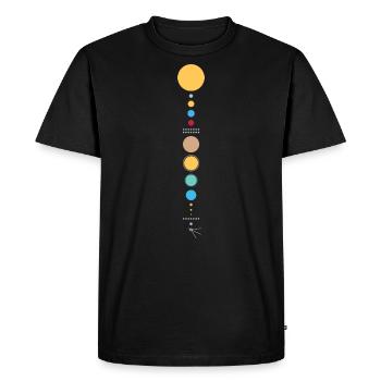 Sonnensystem - Männer Premium Bio T-Shirt - Schwarz - Vorne - Nico (187cm)