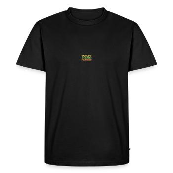 Funny Plumber Pipe Wrench Joke Work - Men's Premium Organic T-Shirt - black - Front - Nico (187cm)