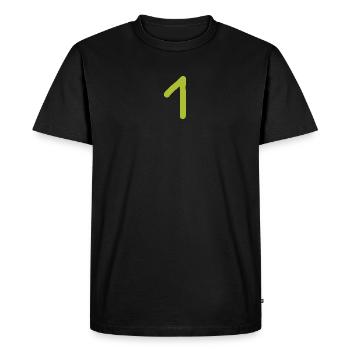 1 numéro un Zah grünl anniversaire - T-shirt Premium bio Homme - noir - Devant - Nico (187cm)