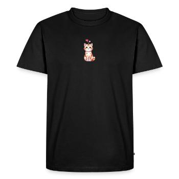 Heart Kitten Cats Baby - Men's Premium Organic T-Shirt - black - Front - Nico (187cm)