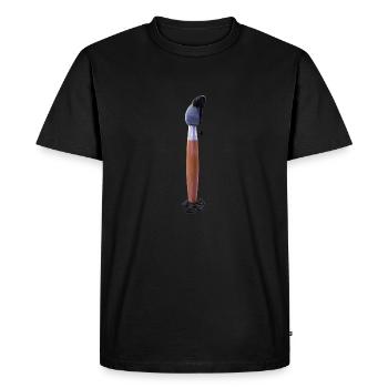 Blush de peinture 3D - T-shirt Premium bio Homme - noir - Devant - Nico (187cm)