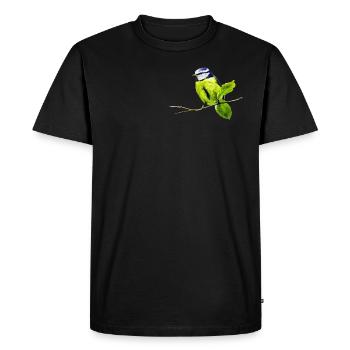 Blue Tit - T-shirt Premium bio Homme - noir - Devant - Nico (187cm)