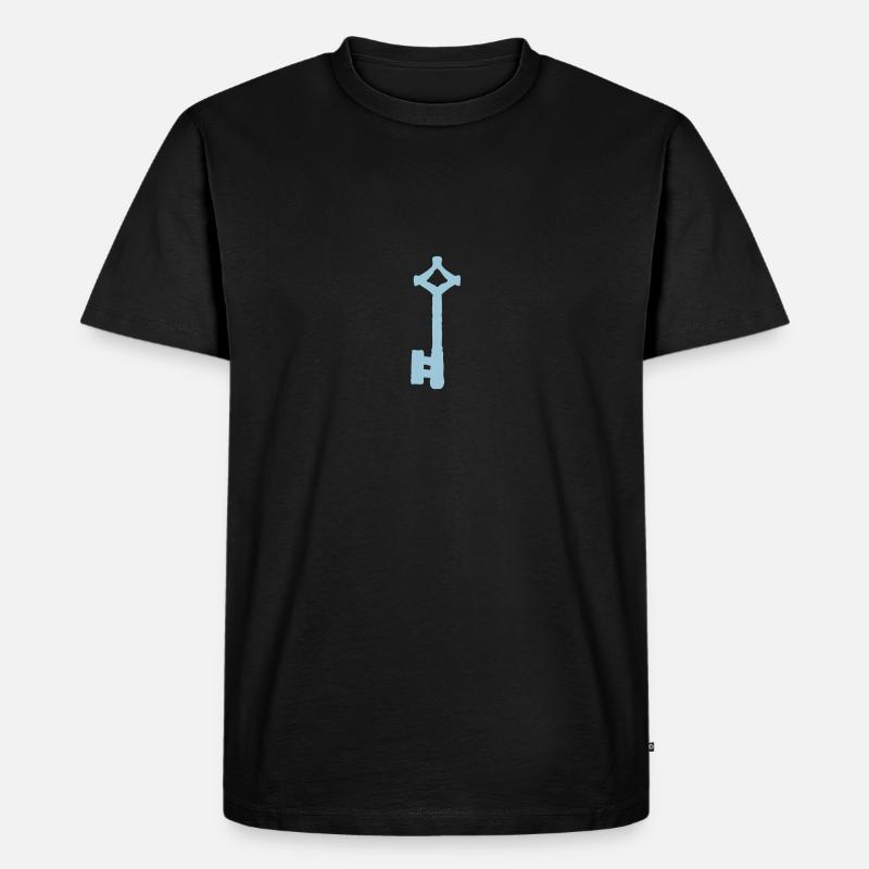 Uraltes Schlüsselamulett - Männer Premium Bio T-Shirt - undefined