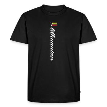 Lituanie - T-shirt Premium bio Homme - noir - Devant - Nico (187cm)