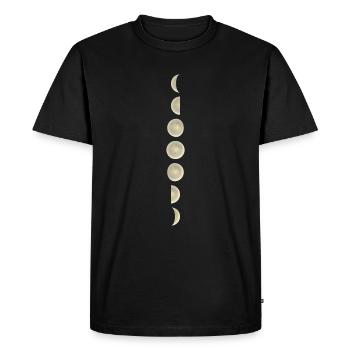 Lune Lune Lune Lune Demi Lune Quart de Lune - T-shirt Premium bio Homme - noir - Devant - Nico (187cm)