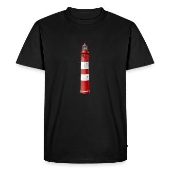 Phare libre, rouge blanc - T-shirt Premium bio Homme - noir - Devant - Nico (187cm)