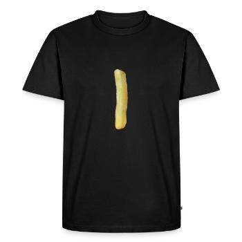 Frites un - T-shirt Premium bio Homme - noir - Devant - Nico (187cm)