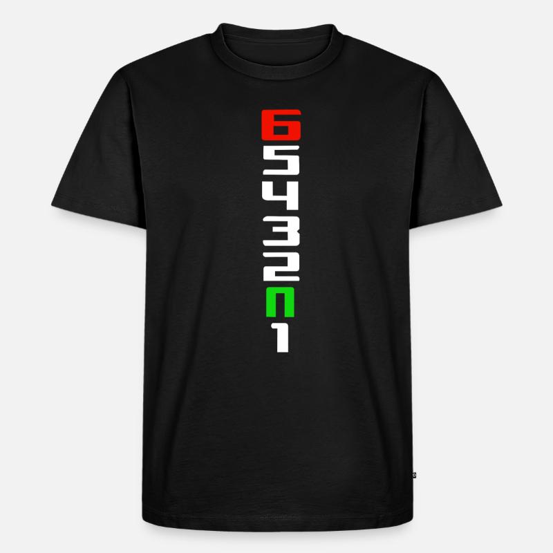 Motorrad ONE UP SIX DOWN - Männer Premium Bio T-Shirt - Schwarz