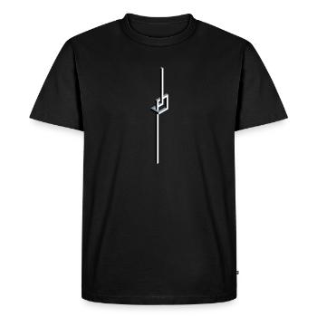 escher knot - Men's Premium Organic T-Shirt - black - Front - Nico (187cm)