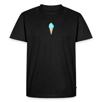 Cream Cream Waffle Blue Cool Summer Cream Parlor Fan - Men's Premium Organic T-Shirt - black - Front - Nico (187cm)