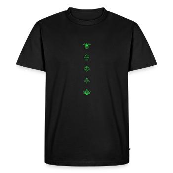 novavarion space sci fi stars galaxy moon planets - Men's Premium Organic T-Shirt - black - Front - Nico (187cm)