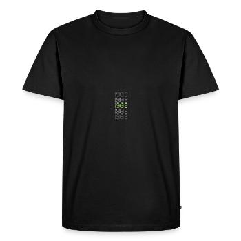 1983 - T-shirt Premium bio Homme - noir - Devant - Nico (187cm)