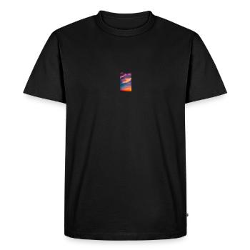 Ciel orangé - T-shirt Premium bio Homme - noir - Devant - Nico (187cm)