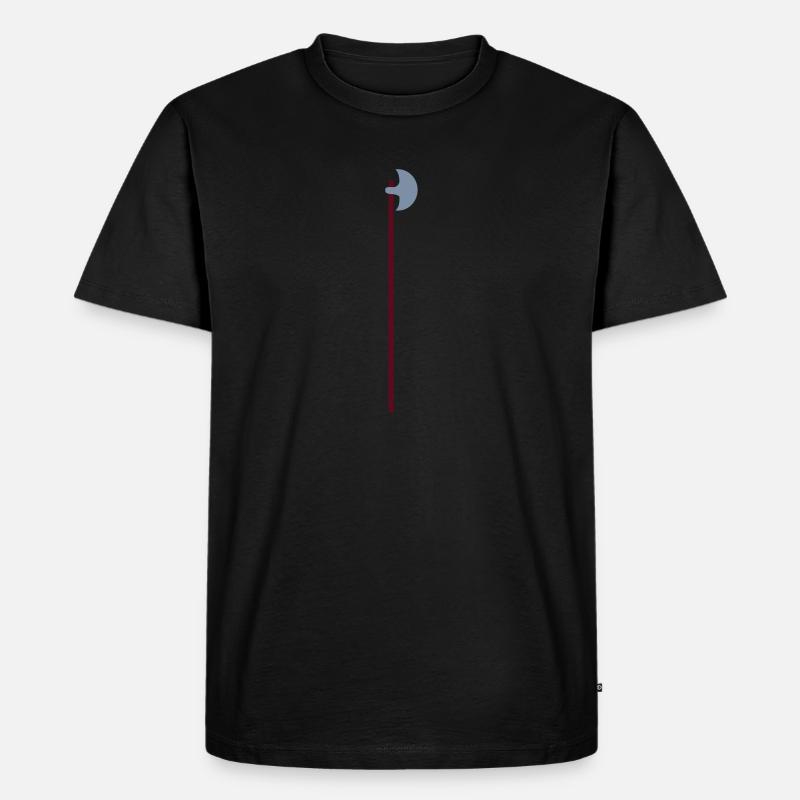 Lanze - Männer Premium Bio T-Shirt - Schwarz