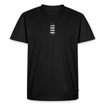 En savoir plus Gagnez plus - T-shirt Premium bio Homme - noir - Devant - Nico (187cm)
