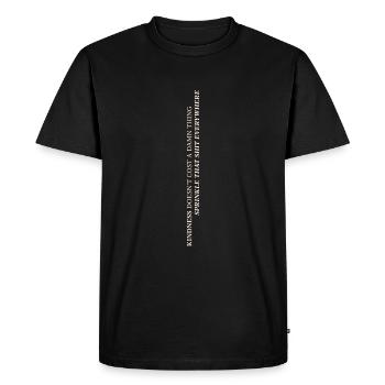 Kindness doesn't cost a damn thing - Men's Premium Organic T-Shirt - black - Front - Nico (187cm)