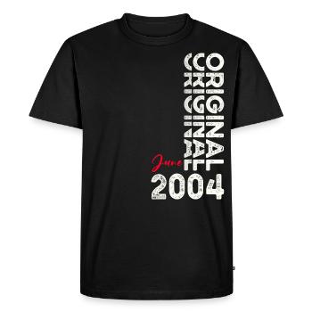 Légende Juin 2004 Millésime 2004 Anniversaire 2004 - T-shirt Premium bio Homme - noir - Devant - Nico (187cm)
