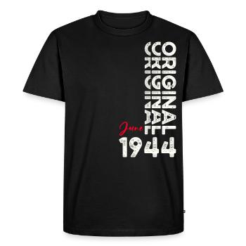 Original 1944 Millésime 1944 80e anniversaire 1944 - T-shirt Premium bio Homme - noir - Devant - Nico (187cm)