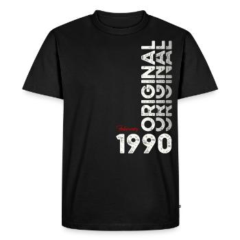 Cadeau d'anniversaire 35 ans Homme Original Février 1990 - T-shirt Premium bio Homme - noir - Devant - Nico (187cm)
