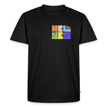 Ouais - T-shirt Premium bio Homme - noir - Devant - Nico (187cm)