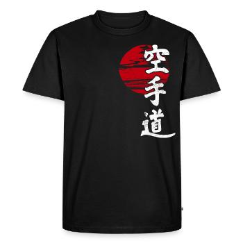 Karaté Soleil Art Martial Japon Rétro Kangi Idée - T-shirt Premium bio Homme - noir - Devant - Nico (187cm)