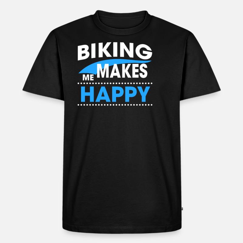 BIKING - Männer Premium Bio T-Shirt - Schwarz