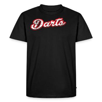 fléchettes - vintage et en détresse - T-shirt Premium bio Homme - noir - Devant - Nico (187cm)