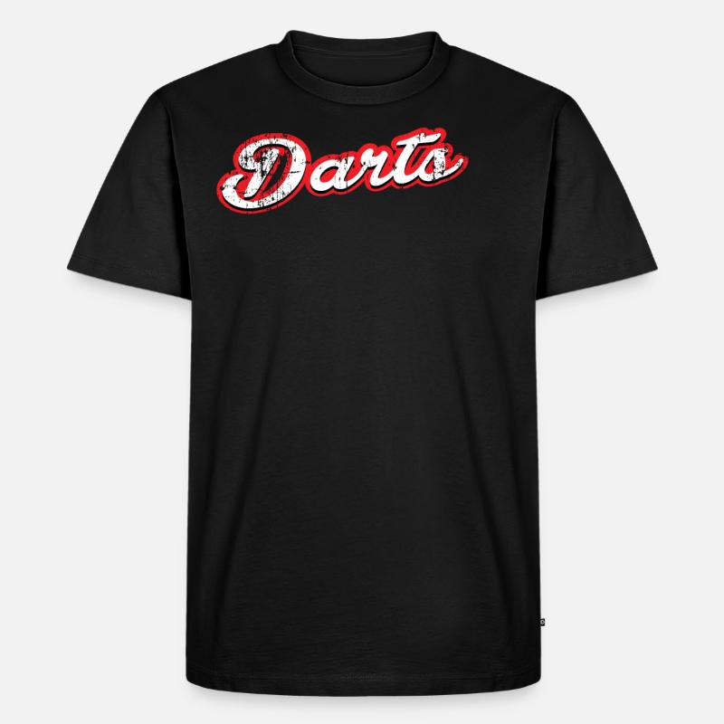 darts - vintage & distressed - Männer Premium Bio T-Shirt - Schwarz
