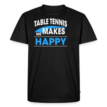 TENNIS DE TABLE - T-shirt Premium bio Homme - noir - Devant - Nico (187cm)